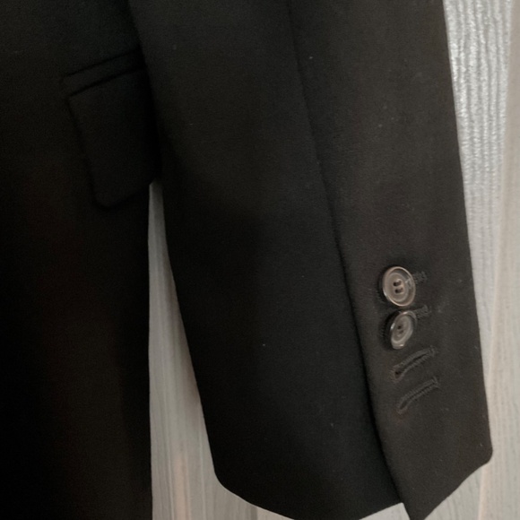 PIAZZA SEMPIONE Black Wool Button Up Suit Jacket size 40 - Picture 3 of 6